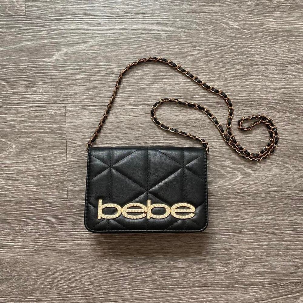 Bebe quilted black bag